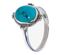 Chic-Net Silver rings turquoise edge rope scroll four times oval 925 sterling silver rings jewellery, Sterling silver, Turquoise,