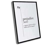 Chic Office Decor,Define Wall Decoration,Prejudice Definition Print Dorm Wall Decor Typography Dorm Poster Dictionary Wall Art Minimalist Poster Black And White Art,12x16 Inch UnFramed Wall Art