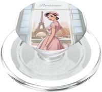 Chic Parisian Lady Eiffel Tower Paris France Vintage Women PopSockets PopGrip for MagSafe