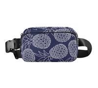 Chic Pineapple Navy Fanny Packs Women Waterproof Hip Pack Belt Pouch Cute Waist Pouches for Men, Chic Pineapple Navy, 8 x 5.3 x 2.3 inch, Funny Cute, Chic Pineapple Navy, 8 x 5.3 x 2.3 inch, Funny