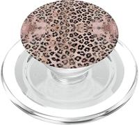 Chic Pink Blushing Leopard Print Design PopSockets PopGrip for MagSafe