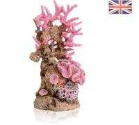 Chic Pink Coral Reef Aquarium Ornament - Elegant Tabletop Decor for All Seasons