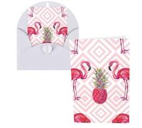Chic Pink Flamingo Pineapple Print Thank You Cards Greeting Cards With Envelopes Blank Note Cards 10x15 cm Perfect for Thank Yous Invitations