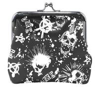 Chic Punk Skull Rock Wallet Black for Men Women Leather with Kiss Buckle Chic Punk Skull Rock Black, UNITALLA, Classic, Chic Punk Skull Rock Black, UNITALLA, Classic, Chic Punk Skull Rock Black