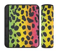 Chic Rainbow Leopard Print 2 Pack car seat Neck Strap Cover Stop seat Belt Cutting into Neck for Truck forro para cinturon de seguridad