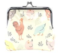 Chic Roosters Personalized Girls Leather Buckle Wallet Chic Roosters Crema, UNITALLA, Chic Gallos Crema, UNITALLA, Classic, Chic Cream Cockerels, UNITALLA, Classic