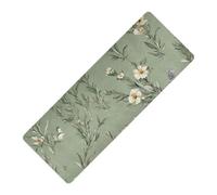 Chic Rosemary Sage Green Wild printed non slip yoga mat Thick 1 mm For floor non slip, with Yoga bag cover tapete para ejercicio 71x26 inches