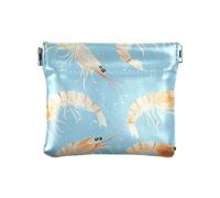 Chic Shrimps Blue Women Men Leather Coin Purses Fancy Jewelry Organizer for Girls Women Ladies, chic Shrimps Blue, Decoration