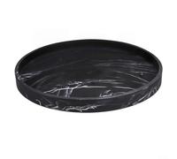 Chic Silicone Tray for Stylish Bathroom Storage, Non Slip and Shatterproof for Vanity and Sink Organization (Black B)