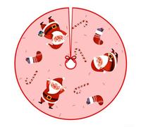 Chic Snowy Christmas Tree Cover for Protecting Floors While Celebrating the Season (A)