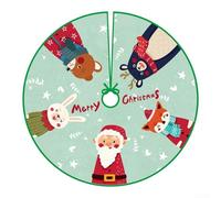 Chic Snowy Christmas Tree Cover for Protecting Floors While Celebrating the Season (B)