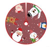 Chic Snowy Christmas Tree Cover for Protecting Floors While Celebrating the Season (D)