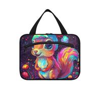 Chic Squirrel Hanging Travel Make up Bags Women with Hook, Designer Unisex Snack Bag for Womens Backpacking bolso de Mano para Hombre L