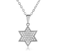 Chic Star of David Necklace for Women | Israel Necklace | Mezuzah Necklace with Magen David | Available in 14K Gold-Filled or Silver Stainless Steel | Jewish Jewelry, Includes a Gift Box, Perfect,