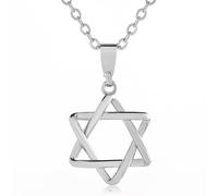 Chic Star of David Necklace for Women | Israel Necklace | Mezuzah Necklace with Magen David | Available in 14K Gold-Filled or Silver Stainless Steel | Jewish Jewelry, Includes a Gift Box, Perfect,
