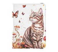 Chic Toyger Cats White Leather Passport Holder Cover Wallet Waterproof Passport Covers for Men Trip Essentials