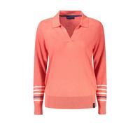 Chic V-Neck Jumper with Contrast Details - female - North Sails - V-neck Knitwear - Pink - S - Knitwear S