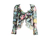 Chic V-Neck Long Sleeve T-Shirt, female, Desigual, Blouses, Multicolor, XL, Blouses & Shirts XL