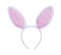 Bristol Novelty MD101 Bunny Ears | White and Pink | Pack of 1 Headband, Womens, One Size
