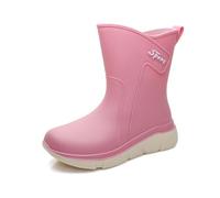 Chic Women's Rain Shoes for Everyday Use Non-Slip Outdoor Wellington Boots Elegant Rain Fashion for Everyone Fashionable Rain Boots Trendy Design for Rain-Friendly Outfits, pink, 6 UK