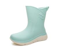 Chic Women's Rain Shoes for Everyday Use Non-Slip Outdoor Wellington Boots Elegant Rain Fashion for Everyone Fashionable Rain Boots Trendy Design for Rain-Friendly Outfits, Mint Green, 8 UK