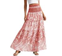Chic Women's Short Skirt - Elegant Long Pleated Skirt Polyester Everyday Lightweight Mesh Vintage Trapeze for Work Casual Outings and All Occasions Skirt Party