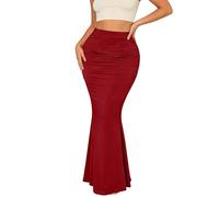 Chic Women's Short Skirt - High Waist Bodycon Vintage Stretch Mesh Slimming Skirt with Pleated Hem for an Elegant Evening Party Skirt