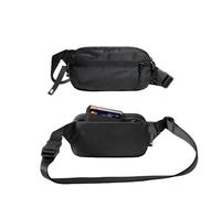 Chic Yet Functional Crossbody Sling Bag for Women Men - Lightweight Fanny Pack with Adjustable Strap, Daypack Water-Resistant, RFID Blocking -Travel Running Hiking Waist Pouch, Gift Idea (Black)