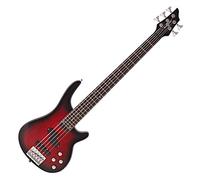 Chicago 5 String Bass Guitar by Gear4music Trans Red - Nearly New