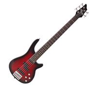 Chicago 5 String Bass Guitar by Gear4music Trans Red - Nearly New