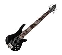 Chicago 6 String Bass Guitar by Gear4music Black - Nearly New