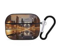 Chicago AirPod Pro Case, Anti Scratch Hard PC Cover with Keychain, AirPod Pro 2nd/1st Case Accessories for Women Men, Black-Style