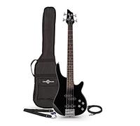 Chicago Bass Guitar by Gear4music, Black 3/4 Size