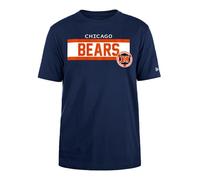 CHICAGO BEARS New Era Cap NFL Regular T-Shirt High Density Ink Screenprint Front Graphic Original Team Color Unisex Navy