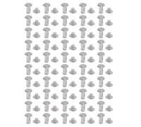 Chicago Binding Screws M5 50 Sets Round Flat Head Stainless Steel Rivets for Leather Crafts Albums Scrapbooks