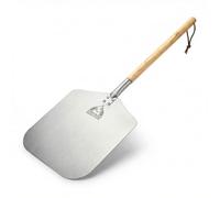 Chicago Brick Oven Pizza Peel 12" x 14", Pizza Paddle, 35.5" Long Aluminum Metal Pizza Peel with Detachable 21" Wooden Handle, Pizza Spatula