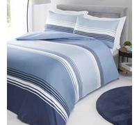 Chicago Brushed Duvet Cover Set - Blue