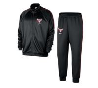 Chicago Bulls Courtside Men's Nike NBA Club Peak Tracksuit - Black - Polyester M
