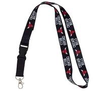 Chicago Bulls NBA National Basketball Association Car Keys ID Badge Holder Lanyard Keychain Detachable Breakaway Snap Buckle (Lanyard 2 - Black)