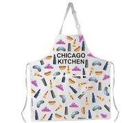 Chicago Chef Kitchen Apron With Pocket Chicago Housewarming gift Chicago Trip Gift Chicago souvenirs Cooker Apron (CHICAGO a2)