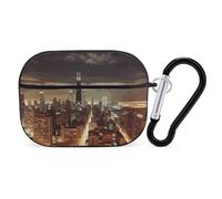 Chicago City AirPods Pro 2 Case Cover, Shockproof Hard Shell Protective Case for Women Men, Compatible with Airpod Pro Case 2nd/1st Generation with Keychain-Black