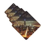 Chicago City Car Air Freshener Cards for Women Men 4 Pack Cute Car Accessories Long Lasting Scent Car Diffuser Hanging Auto Aromatherapy Tablets Car Fresheners Gifts
