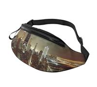 Chicago City Fanny Pack for Men Women, Waterproof Sports Waist Bag Fashion Belt Bag Crossbody Bags Hip Bum Bag with Adjustable Strap Large Sling Bag Purse for Travel Hiking