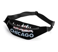 Chicago City Skyline Flag Printed Crossbody Fanny Pack Fashion Waist Bag with Adjustable Strap for Men Women