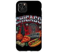 Chicago Cityscape DeepDish Pizza Hot Dog Graphic Case for iPhone 11 Pro Max