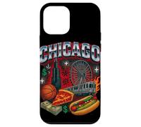 Chicago Cityscape DeepDish Pizza Hot Dog Graphic Case for iPhone 12 mini