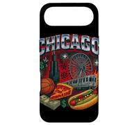 Chicago Cityscape DeepDish Pizza Hot Dog Graphic Case for iPhone Air