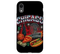 Chicago Cityscape DeepDish Pizza Hot Dog Graphic Case for iPhone XR