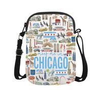 Chicago Crossbody Bag Meet Me in Chicago Gift Welcome to Chicago Gift Chicago Skyline Merch (Meet Chicago CR EU)