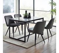 Chicago Dining Table - 120cm - 4 Seater - Smoked Glass